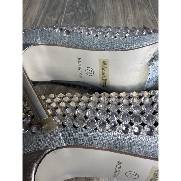 Glaze Women's Heels Size 7.5 Tan Pointed Gem Covered - Picture 11 of 12